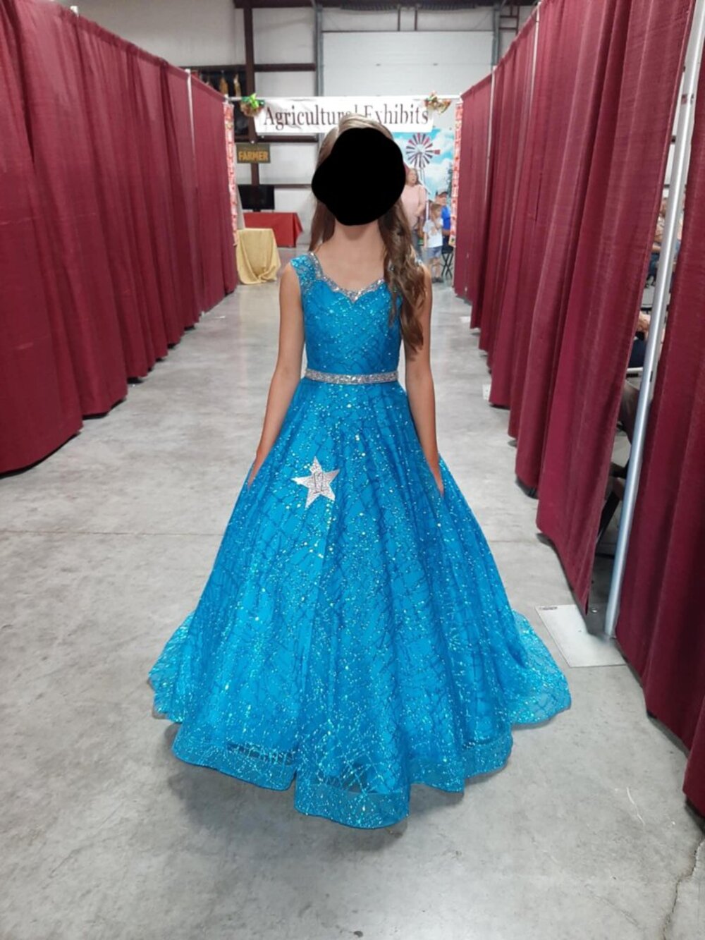 2CUTE turquoise pageant dress little girl size 10